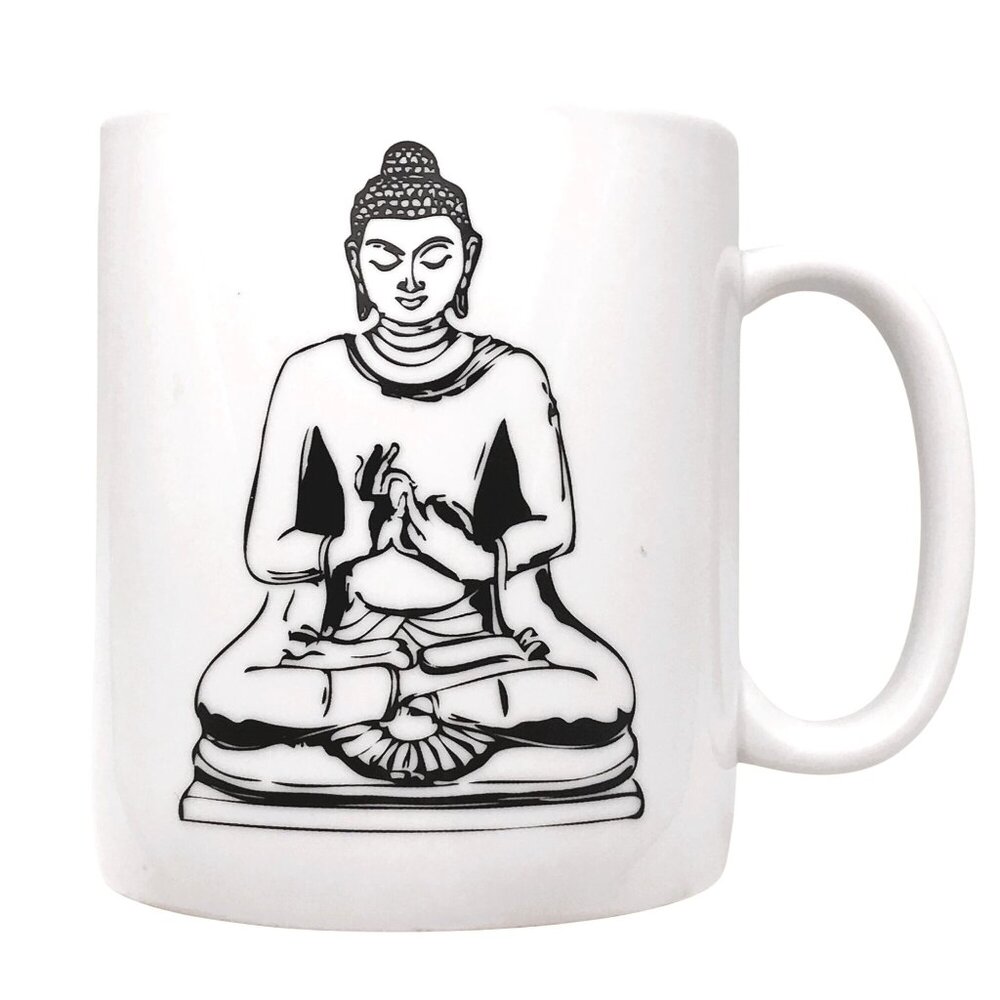 Buddha Oversized Coffee Mug Meditation Peace Zen Meditation Yoga Mind